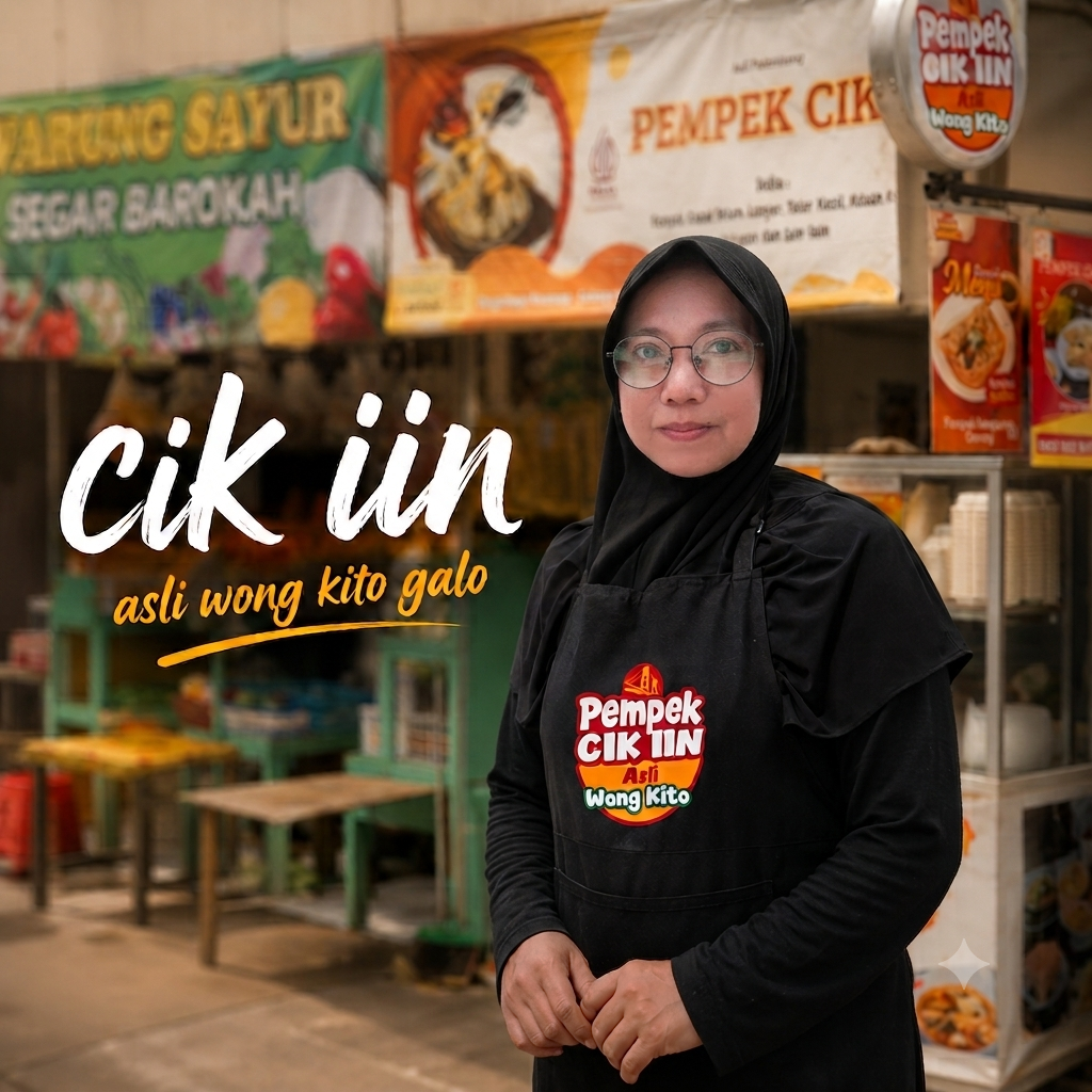 Pemilik toko Pempek Cik Iin Cibinong